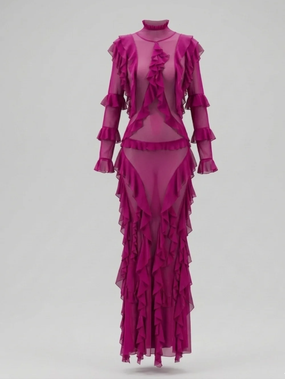 Ruffle Maxi Dress - Picture 4 of 12